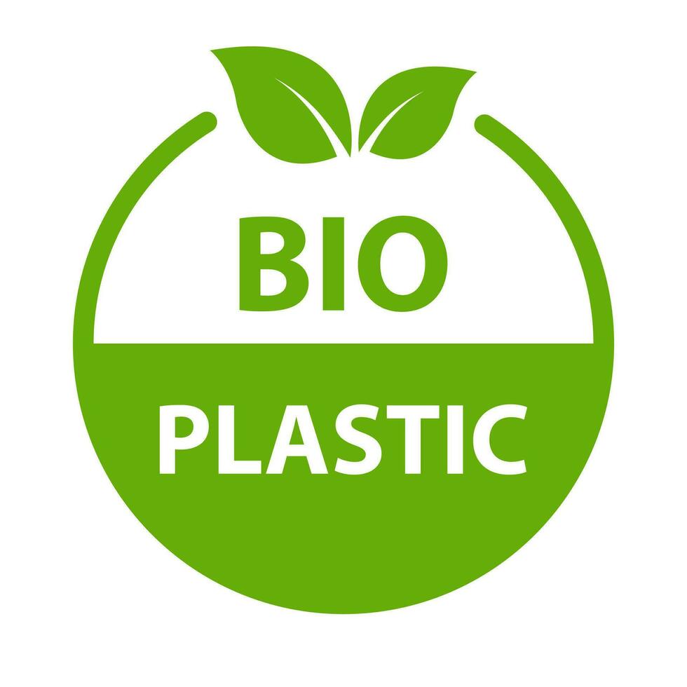 biodégradable Plastique icône vecteur plante éco amical compostable Matériel production pour graphique conception, logo, site Internet, social médias, mobile application, ui