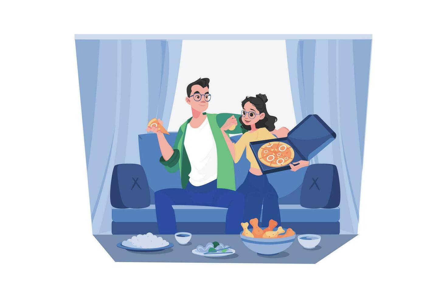 couple amoureux concept d'illustration. une illustration plate isolée sur fond blanc vecteur