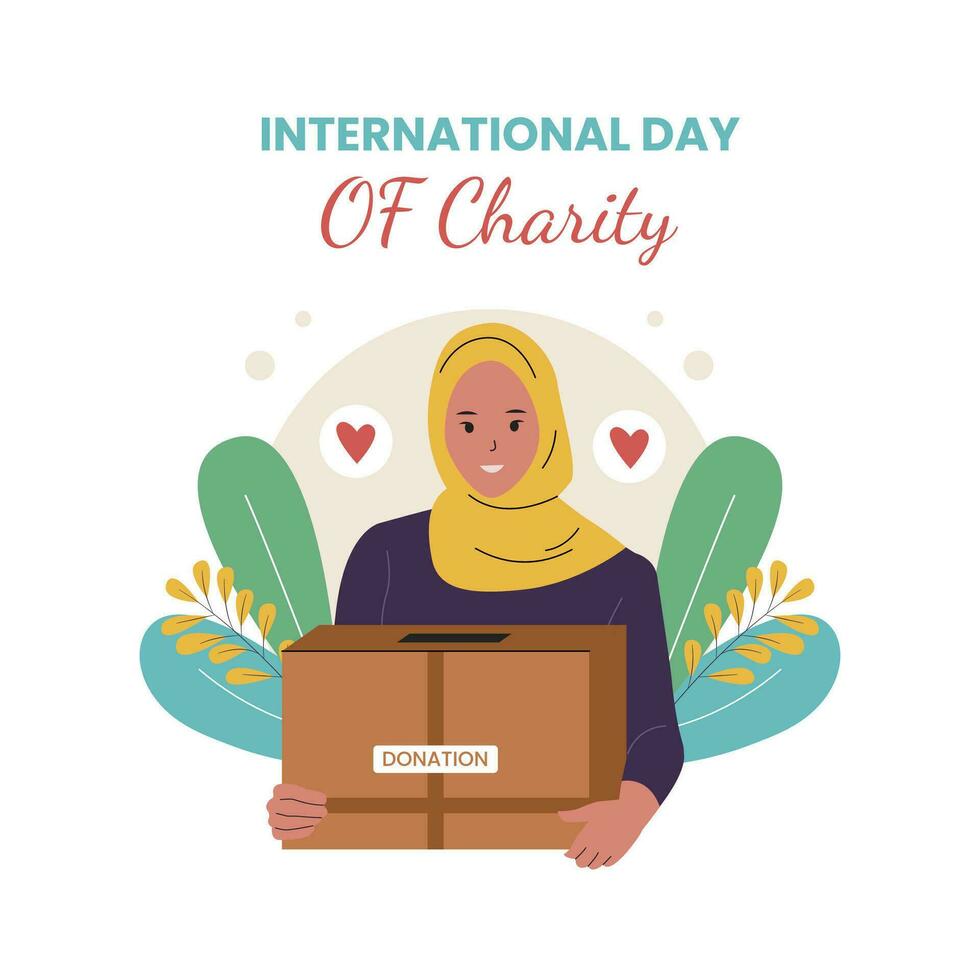 international journée de charité journée concept vecteur