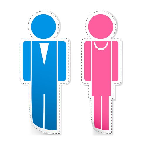 Stickers Homme et Femme vecteur