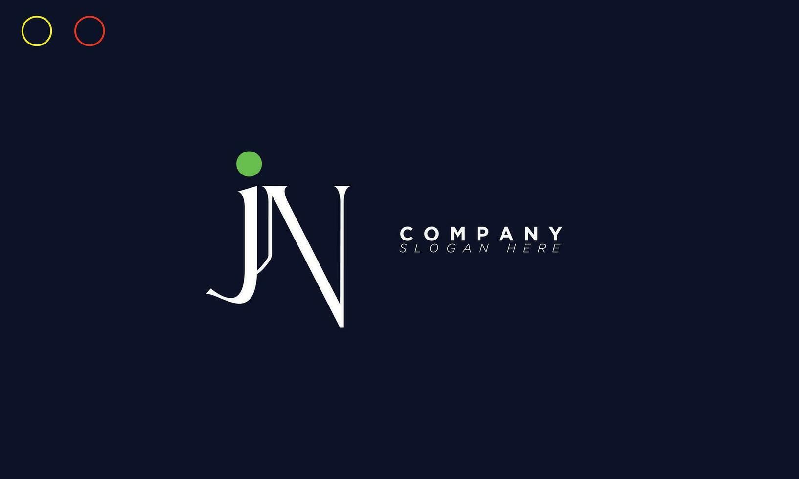 Jn alphabet des lettres initiales monogramme logo New Jersey, j et n vecteur