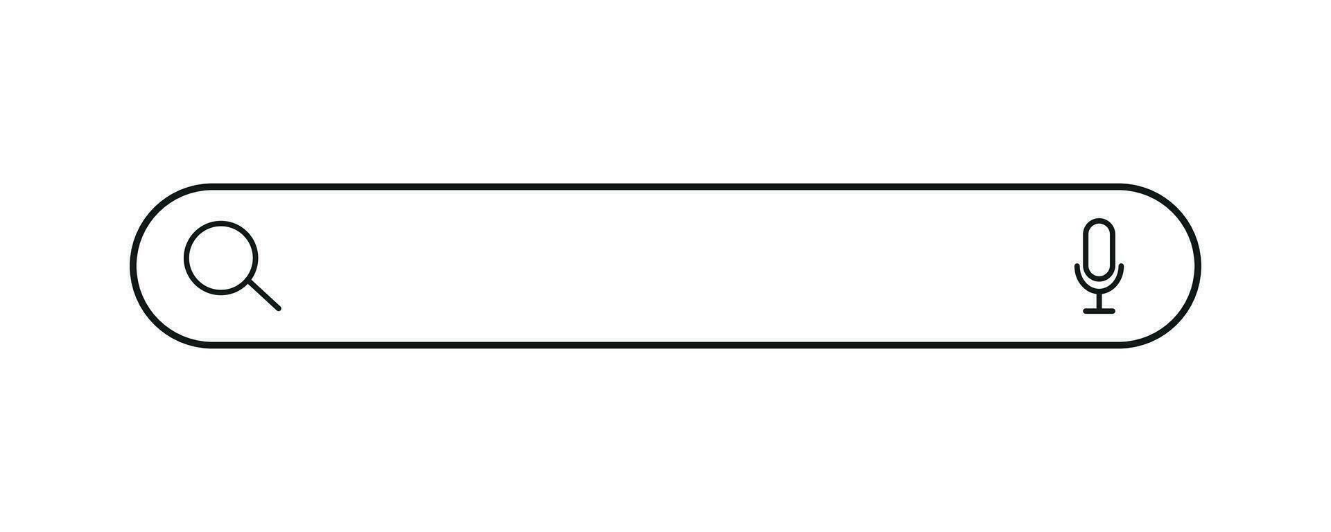 chercher bar icône avec grossissant verre et voix chercher bouton outil. vecteur illustration.