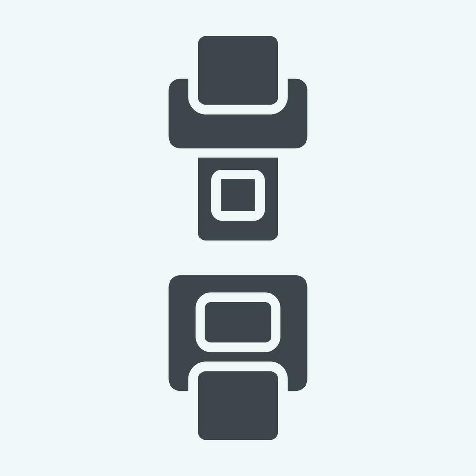 icône siège ceinture. en relation à de rechange les pièces symbole. glyphe style. Facile conception modifiable. Facile illustration vecteur