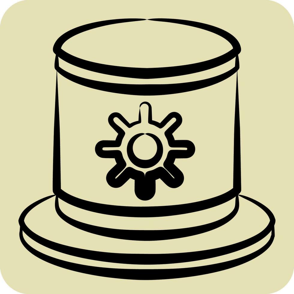 icône chapeau. en relation à Argentine symbole. main tiré style. Facile conception modifiable. Facile illustration vecteur