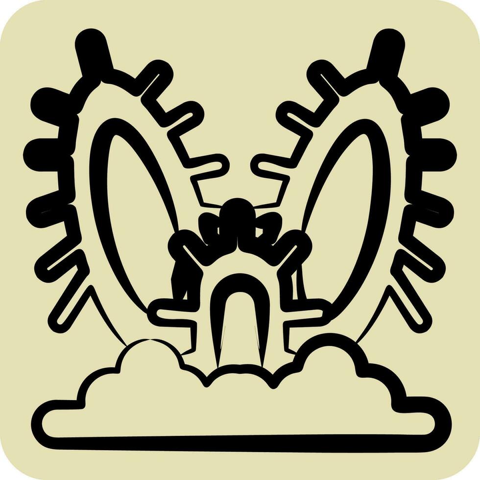icône cactus. en relation à Argentine symbole. main tiré style. Facile conception modifiable. Facile illustration vecteur