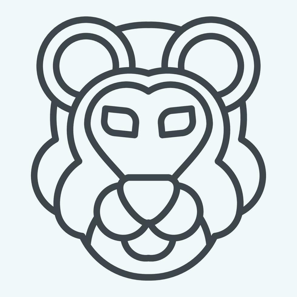 icône lion. en relation à animal symbole. ligne style. Facile conception modifiable. Facile illustration vecteur