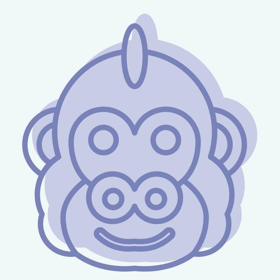 icône gorille. en relation à animal symbole. deux Ton style. Facile conception modifiable. Facile illustration vecteur