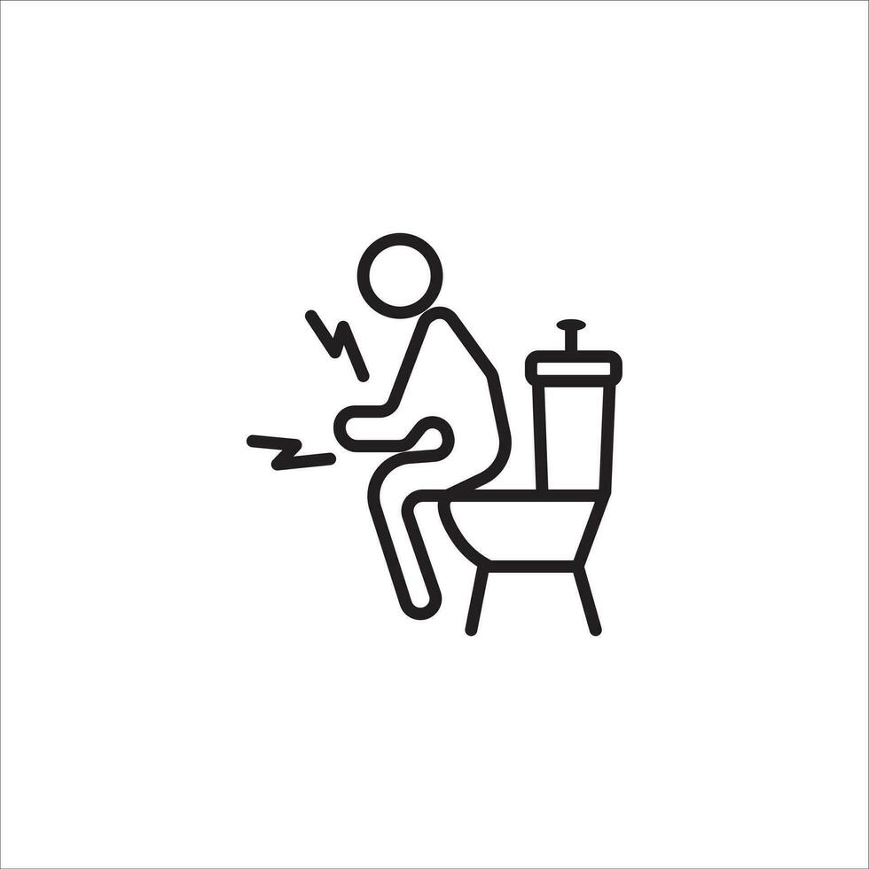 la diarrhée icône vecteur illustration symbole