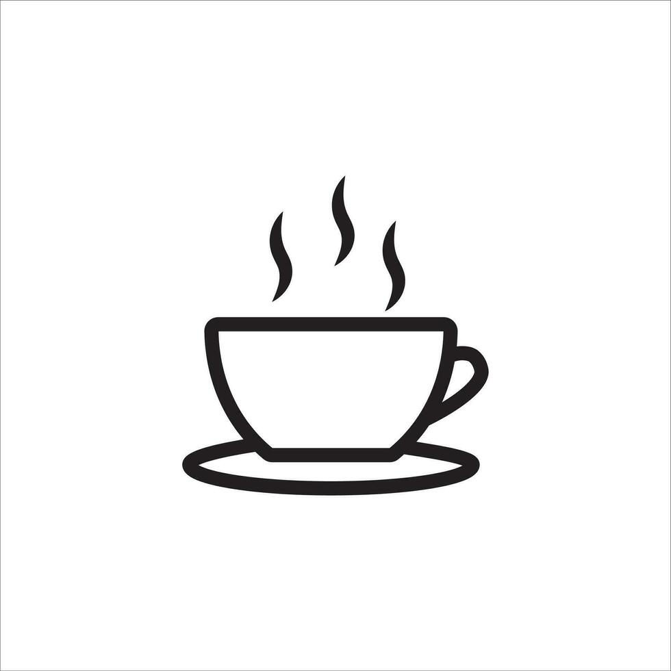 café tasse icône vecteur illustration symbole