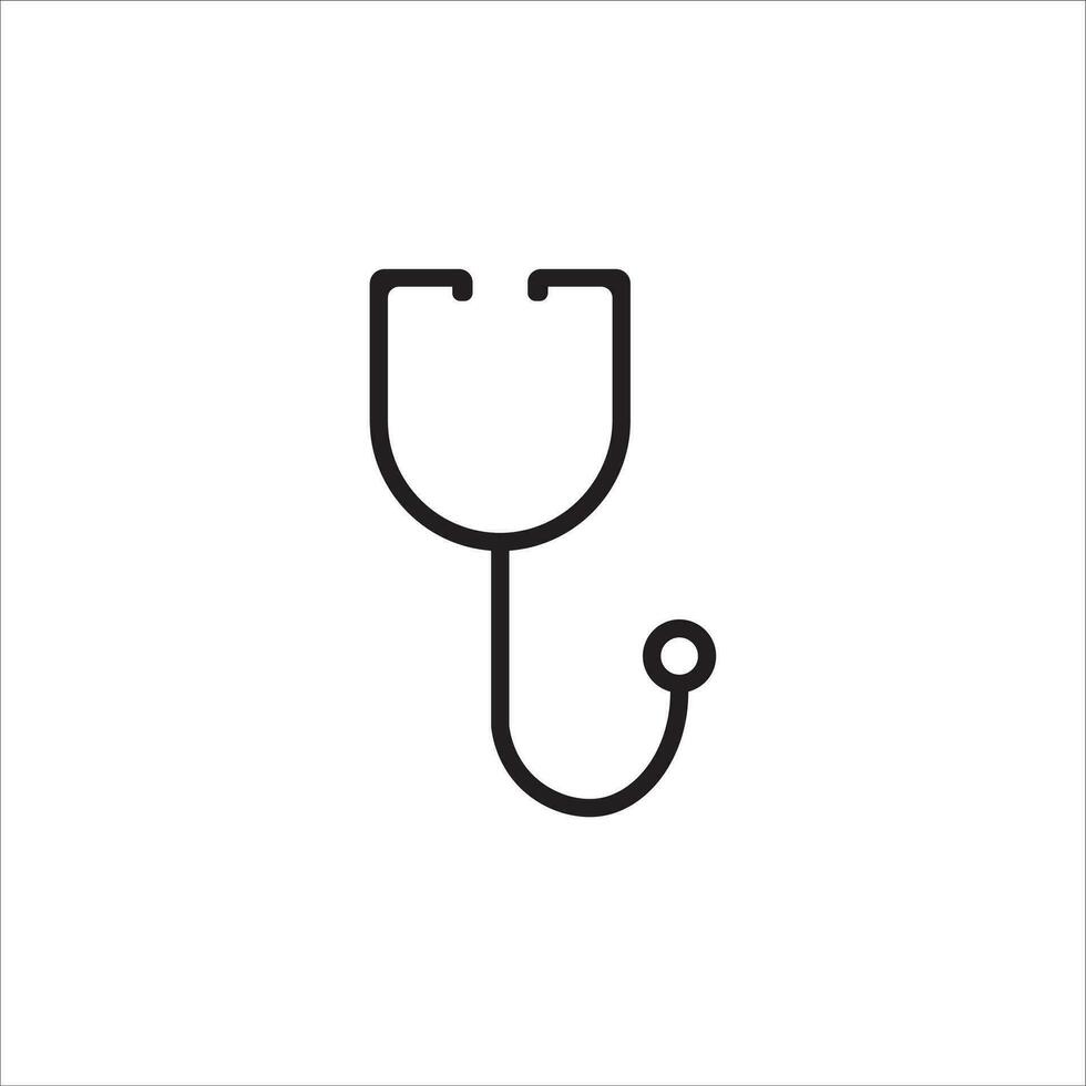 stéthoscope icône vecteur illustration symbole