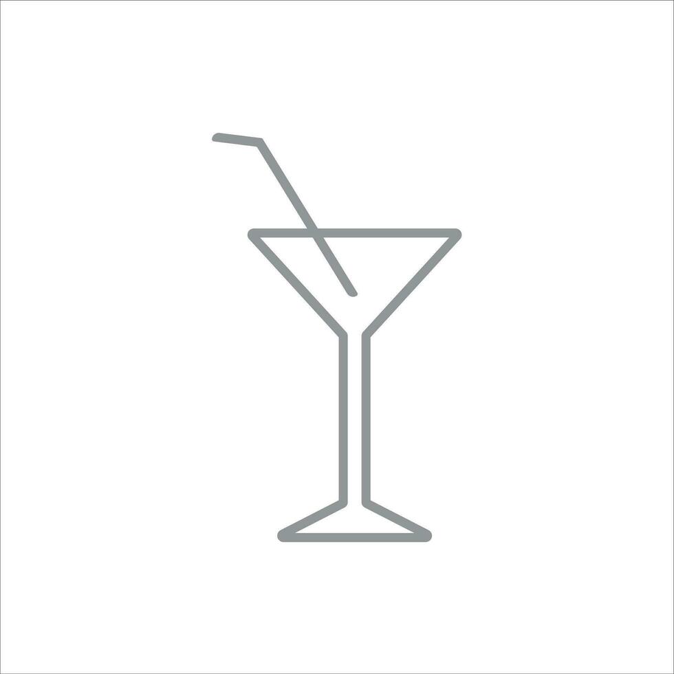 martini verre icône vecteur illustration symbole