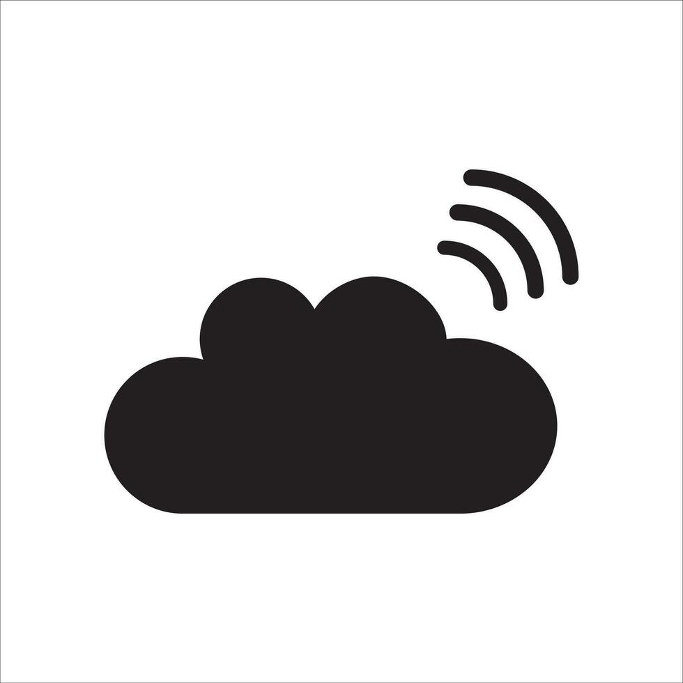nuage avec information icône vecteur illustration symbole