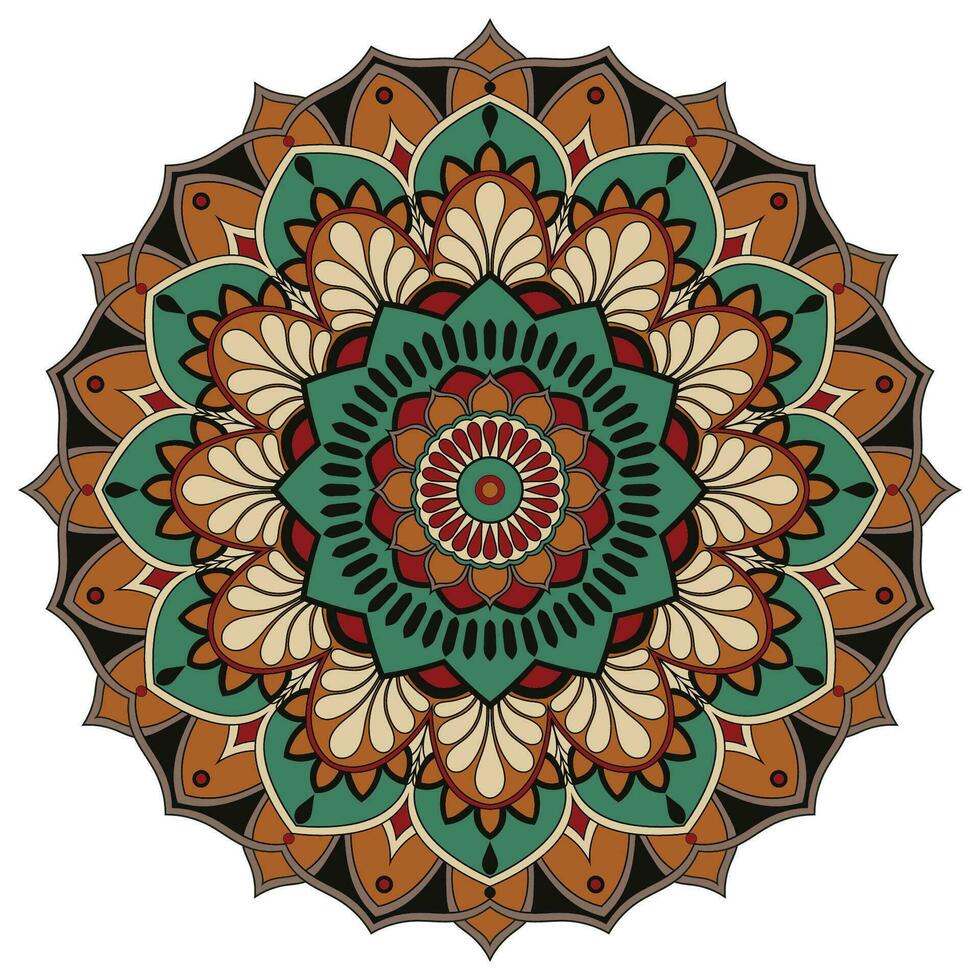 mandala conception. mandale icône. bohème ornement Indien et décoration thème. coloré et isolé conception. vecteur