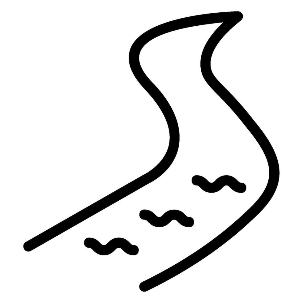 icône de ligne de rivière vecteur
