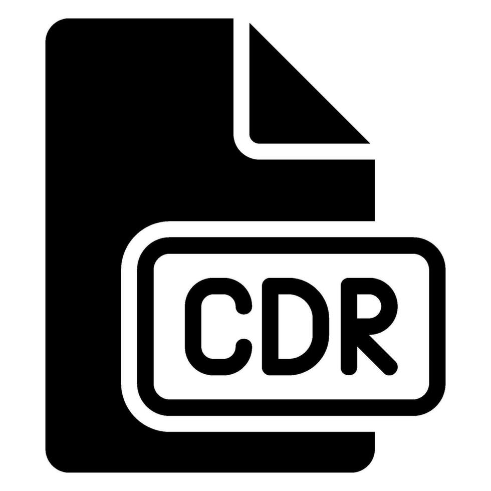 icône de glyphe cdr vecteur