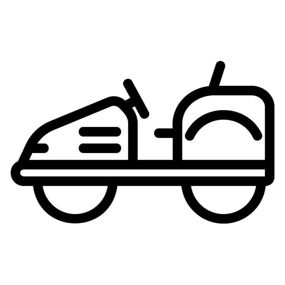 icône de ligne de tondeuse à gazon vecteur