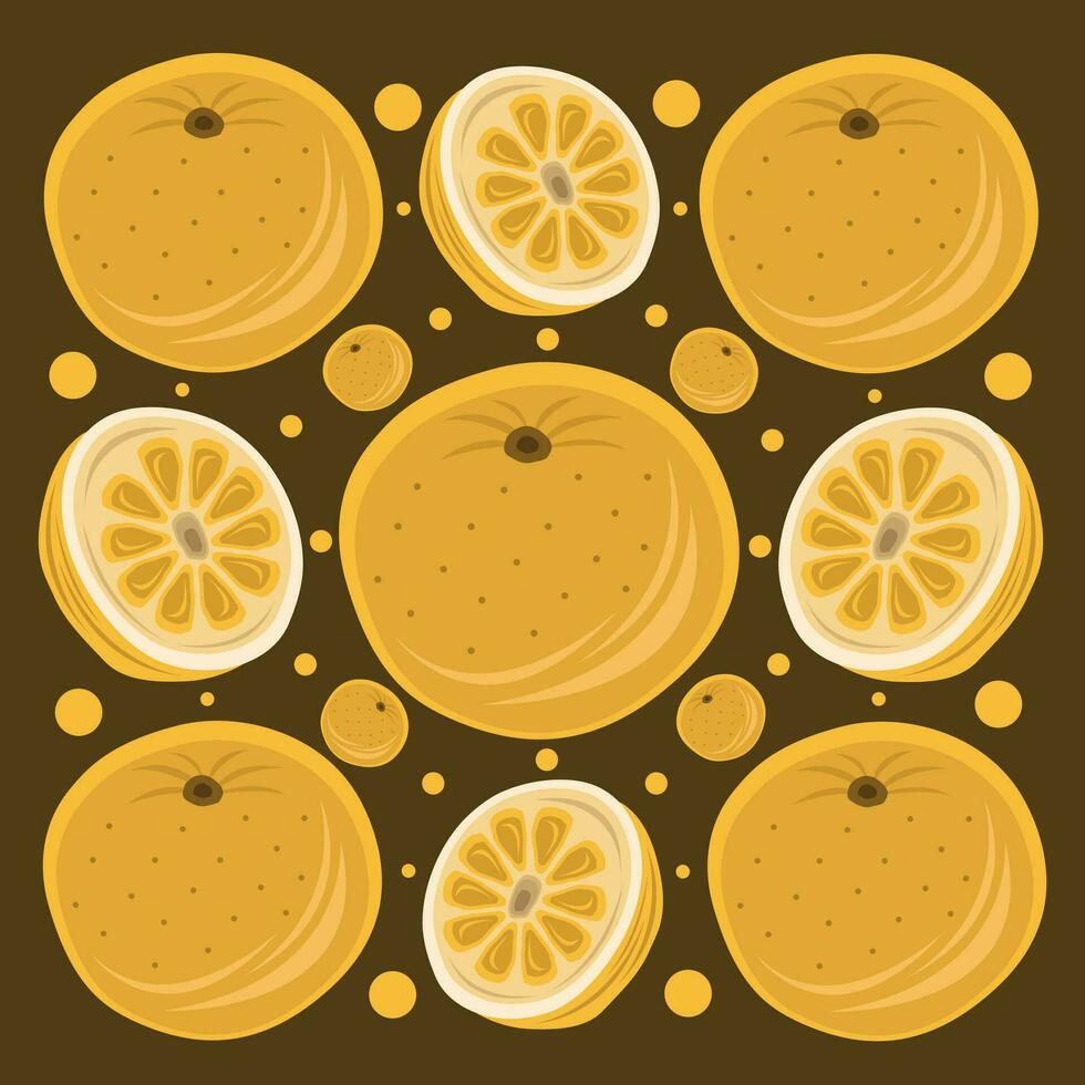 yuzu agrumes fruit vecteur illustration pour graphique conception et décoratif élément