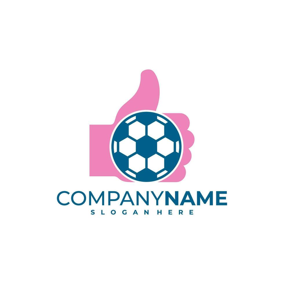 comme football logo conception vecteur. bien Football logo conception modèle concept vecteur