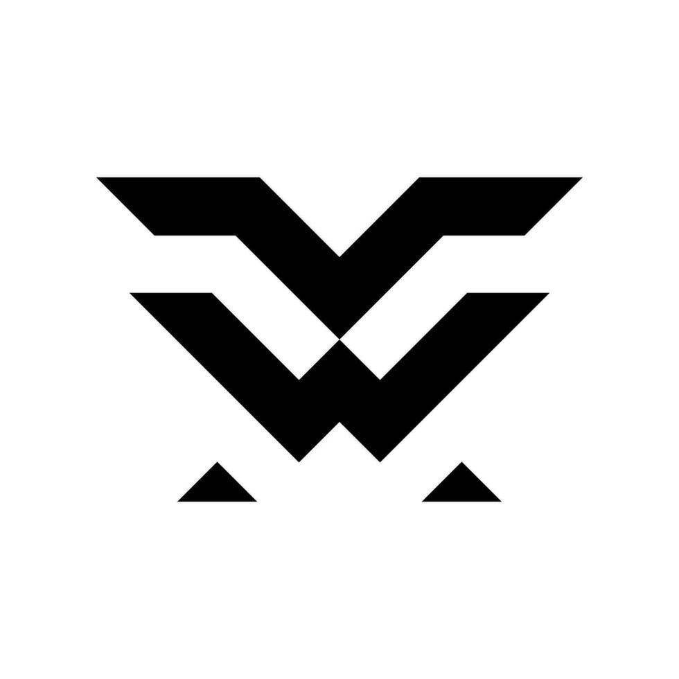 m et w lettre logo conception vecteur