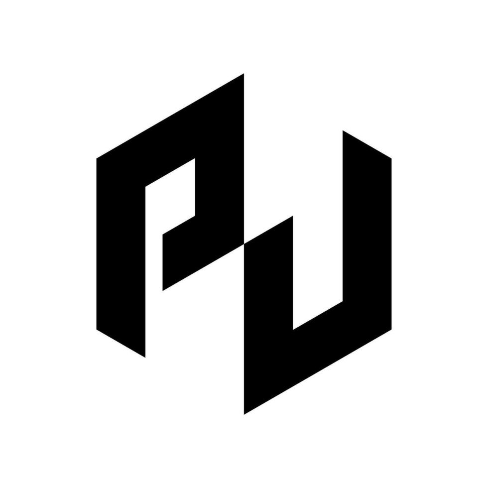 création de logo de lettre pj vecteur