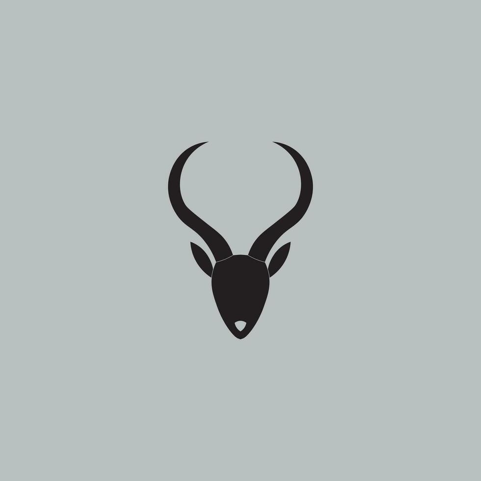 antilope logo dans noir Couleur vecteur