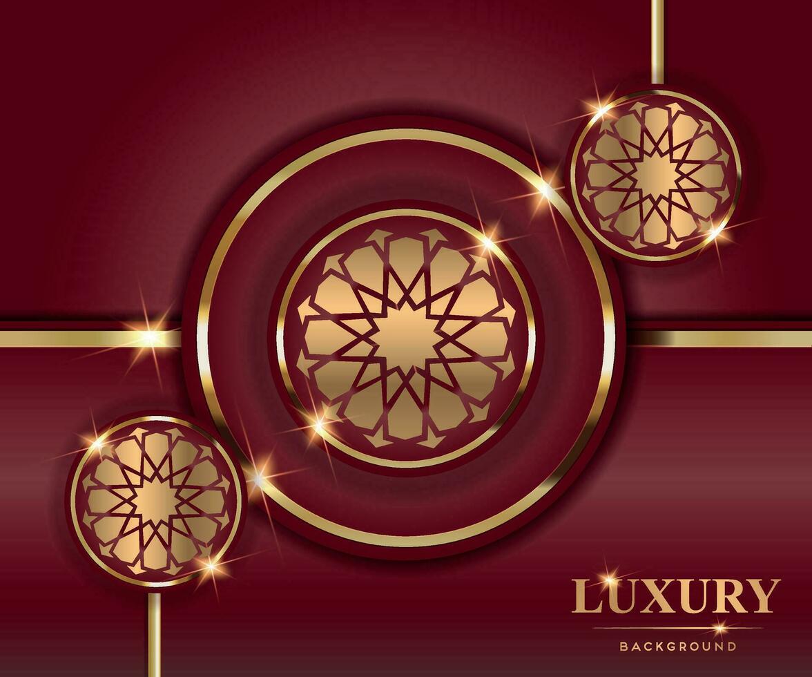 luxe d'or décoratif arrière-plan, mariage invitation carte, conception modèle vecteur