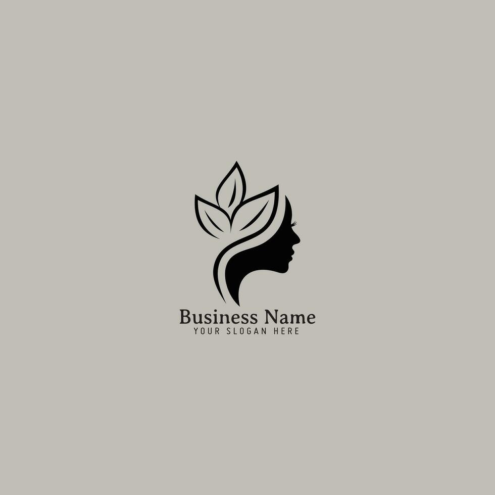 femme logo avec Créatif unique concept pour entreprise, entreprise, beauté, spa prime vecteur
