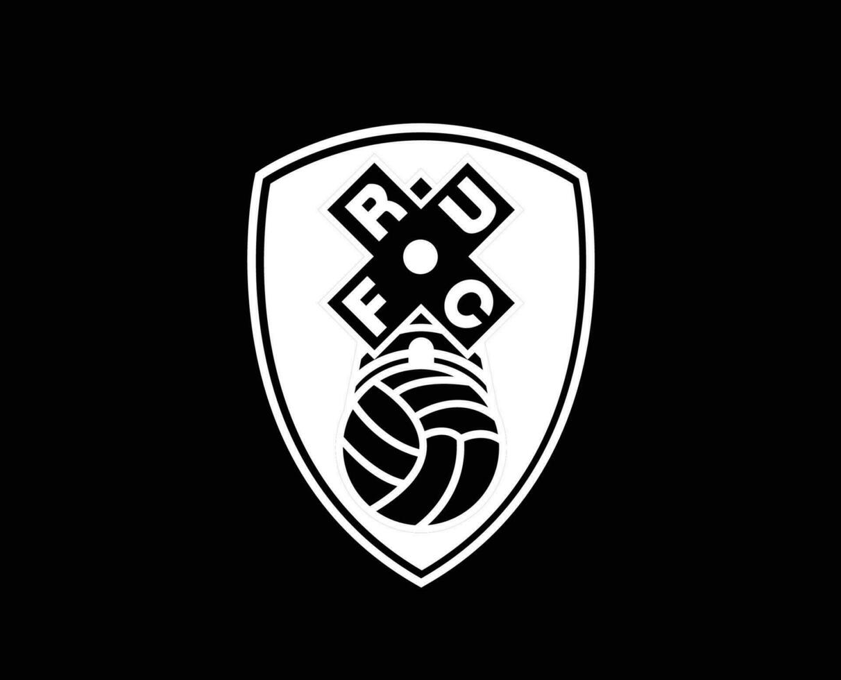 Rotherham uni club logo symbole blanc premier ligue Football abstrait conception vecteur illustration avec noir Contexte