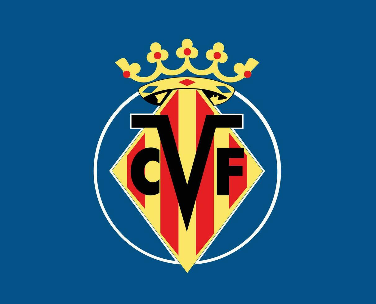 villareal cf club symbole logo la liga Espagne Football abstrait conception vecteur illustration avec bleu Contexte