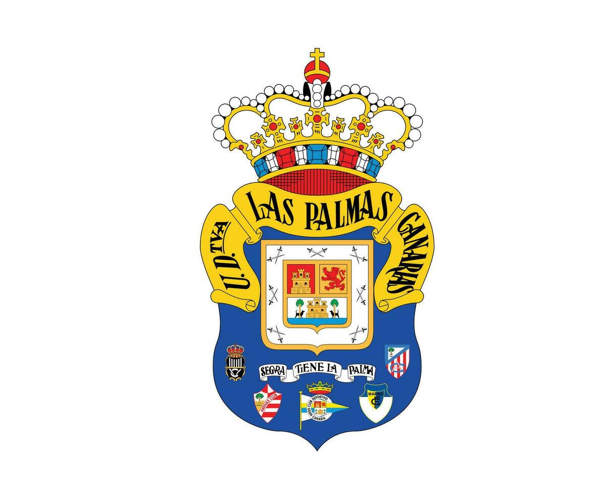 Las palmas club logo symbole la liga Espagne Football abstrait conception vecteur illustration