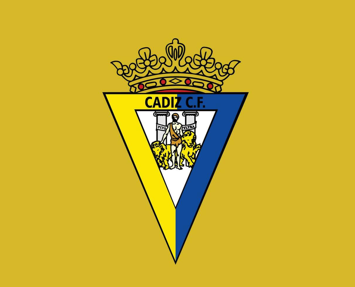 cadix cf club logo symbole la liga Espagne Football abstrait conception vecteur illustration avec marron Contexte