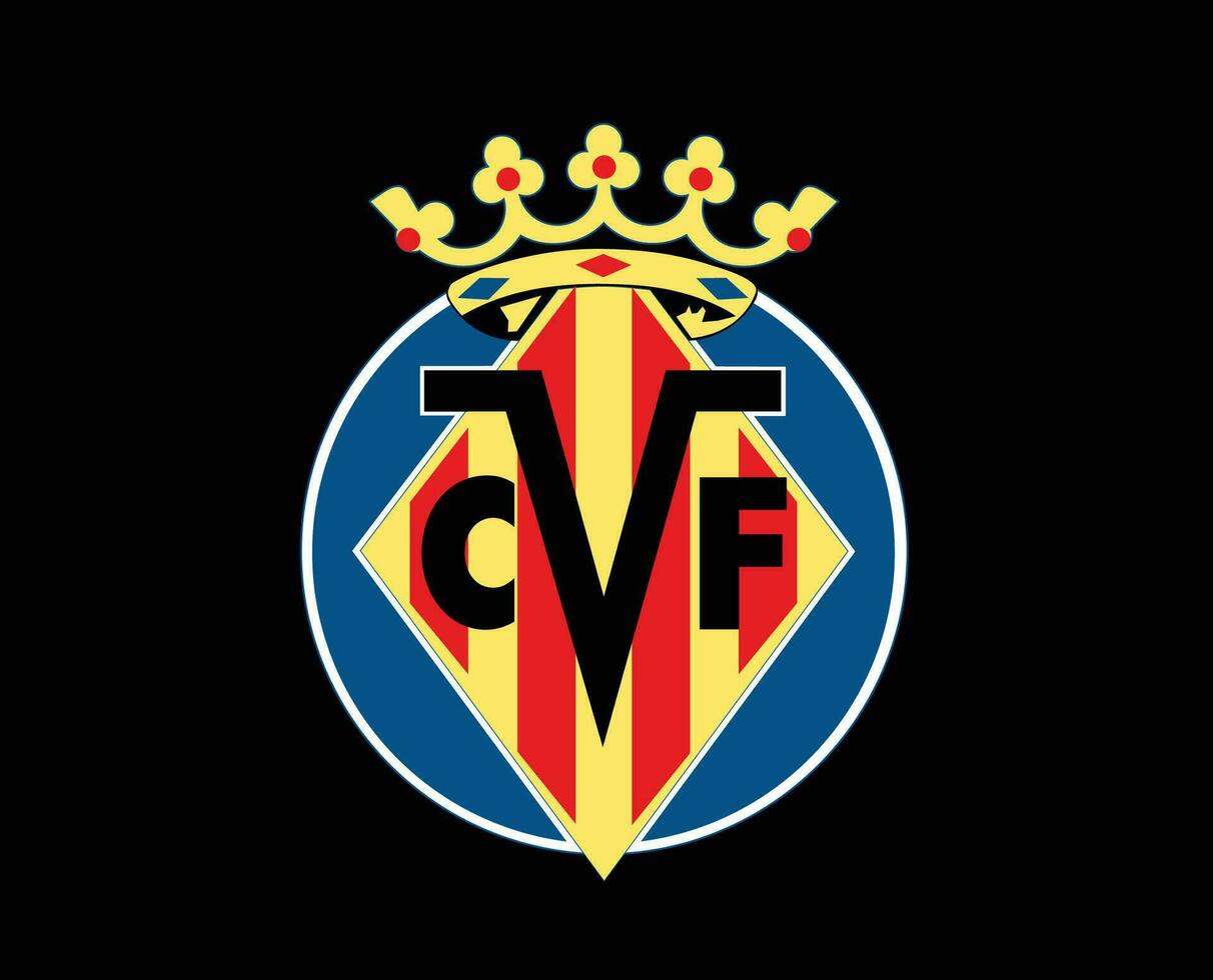 villareal cf club symbole logo la liga Espagne Football abstrait conception vecteur illustration avec noir Contexte