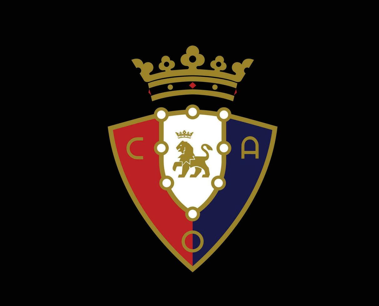 osasuna club logo symbole la liga Espagne Football abstrait conception vecteur illustration avec noir Contexte