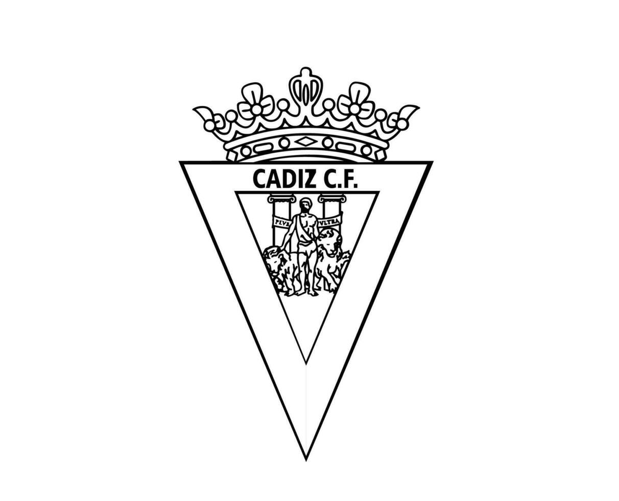 cadix cf club logo symbole noir la liga Espagne Football abstrait conception vecteur illustration