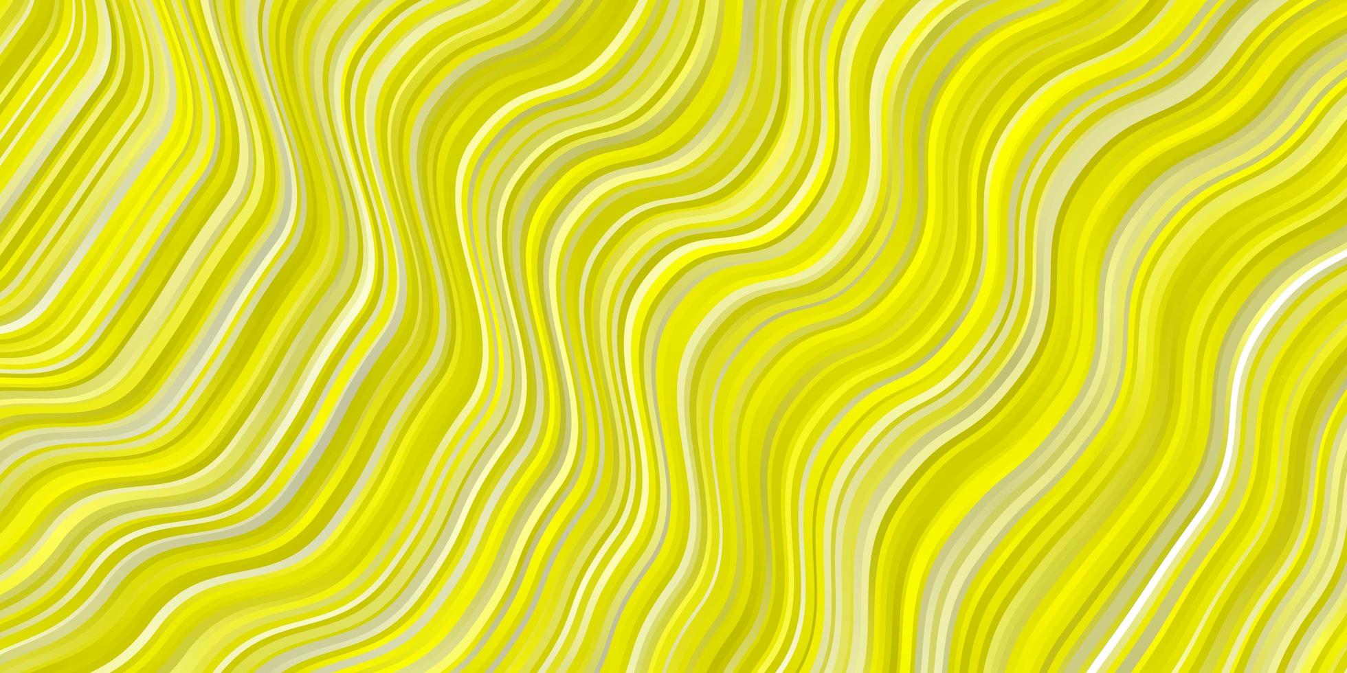 modèle vectoriel jaune clair avec illustration de dégradé de lignes courbes dans un style simple avec des arcs meilleur design pour vos bannières d'affiches