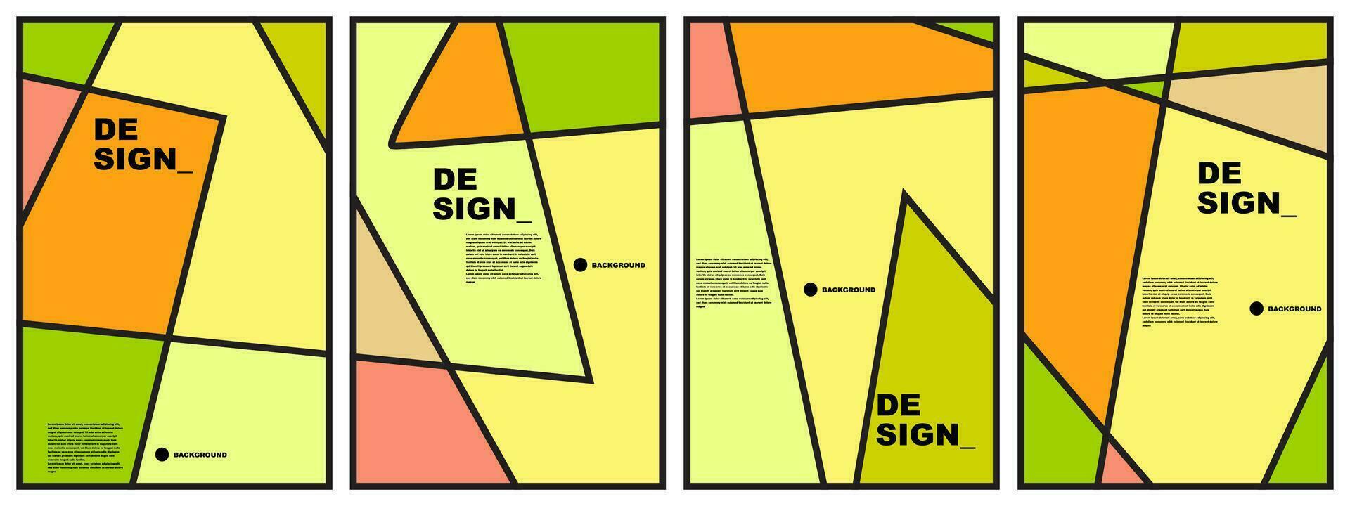 abstrait plat Contexte ensemble pour bannière, affiche, modèle, conception, prospectus, brochure, etc vecteur