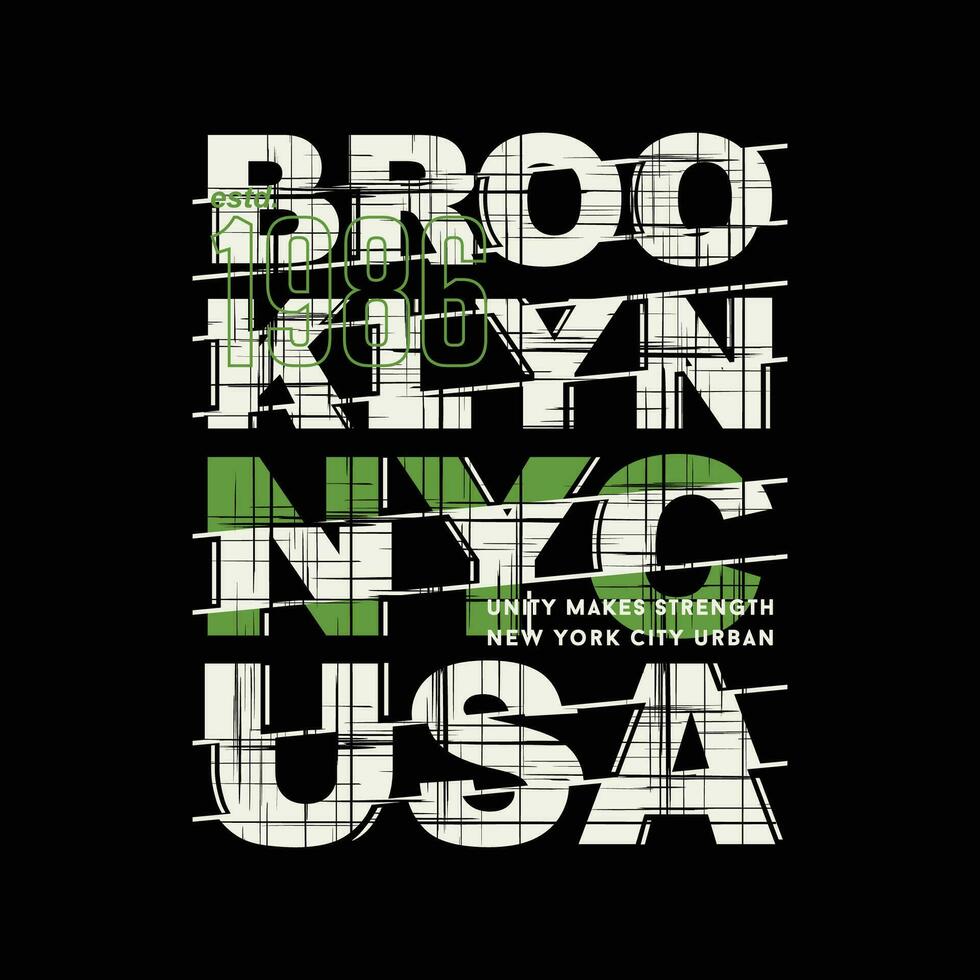 Brooklyn abstrait graphique typographie, t chemise vecteur, conception mode, illustration, bien pour décontractée style vecteur