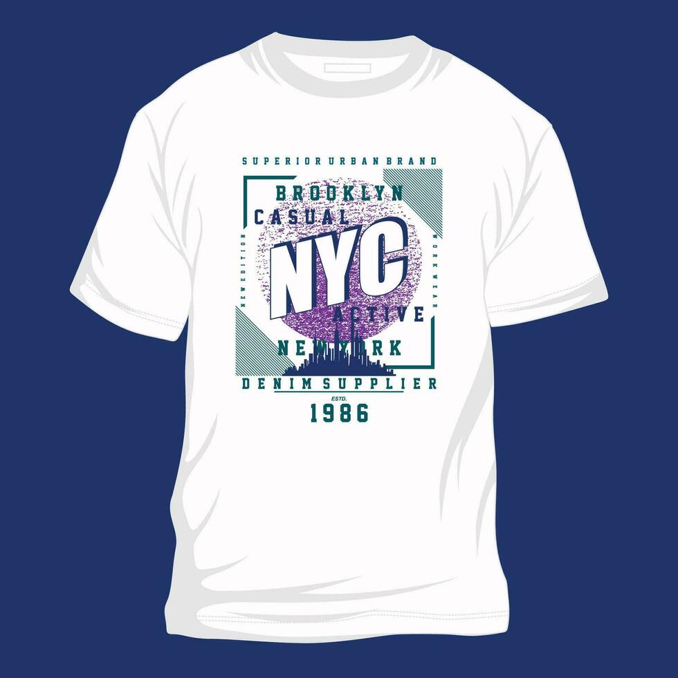 Brooklyn Nouveau york ville Urbain rue, graphique conception, typographie vecteur illustration, moderne style, pour impression t chemise