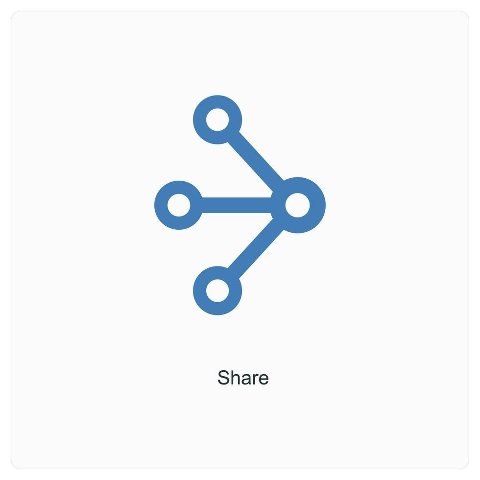 partager et lien icône concept vecteur