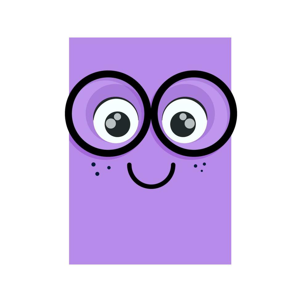 mignonne souriant violet livre scolaire personnage vecteur