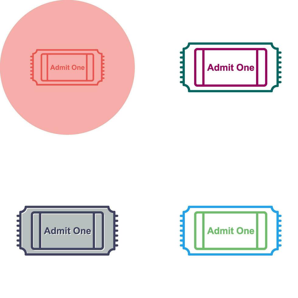 icône de vecteur de billet de cinéma