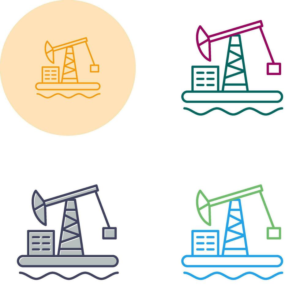 icône de vecteur de plate-forme pétrolière