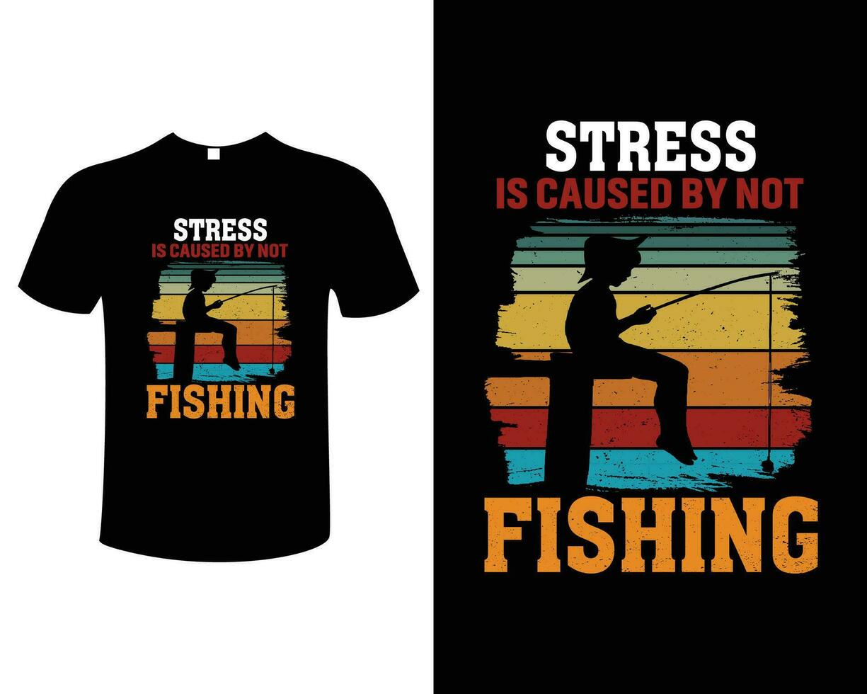 pêche illustration vecteur typographie ancien T-shirt conception modèle