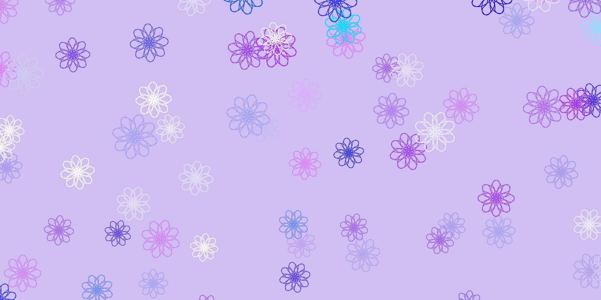 toile de fond naturel vecteur violet clair avec des fleurs