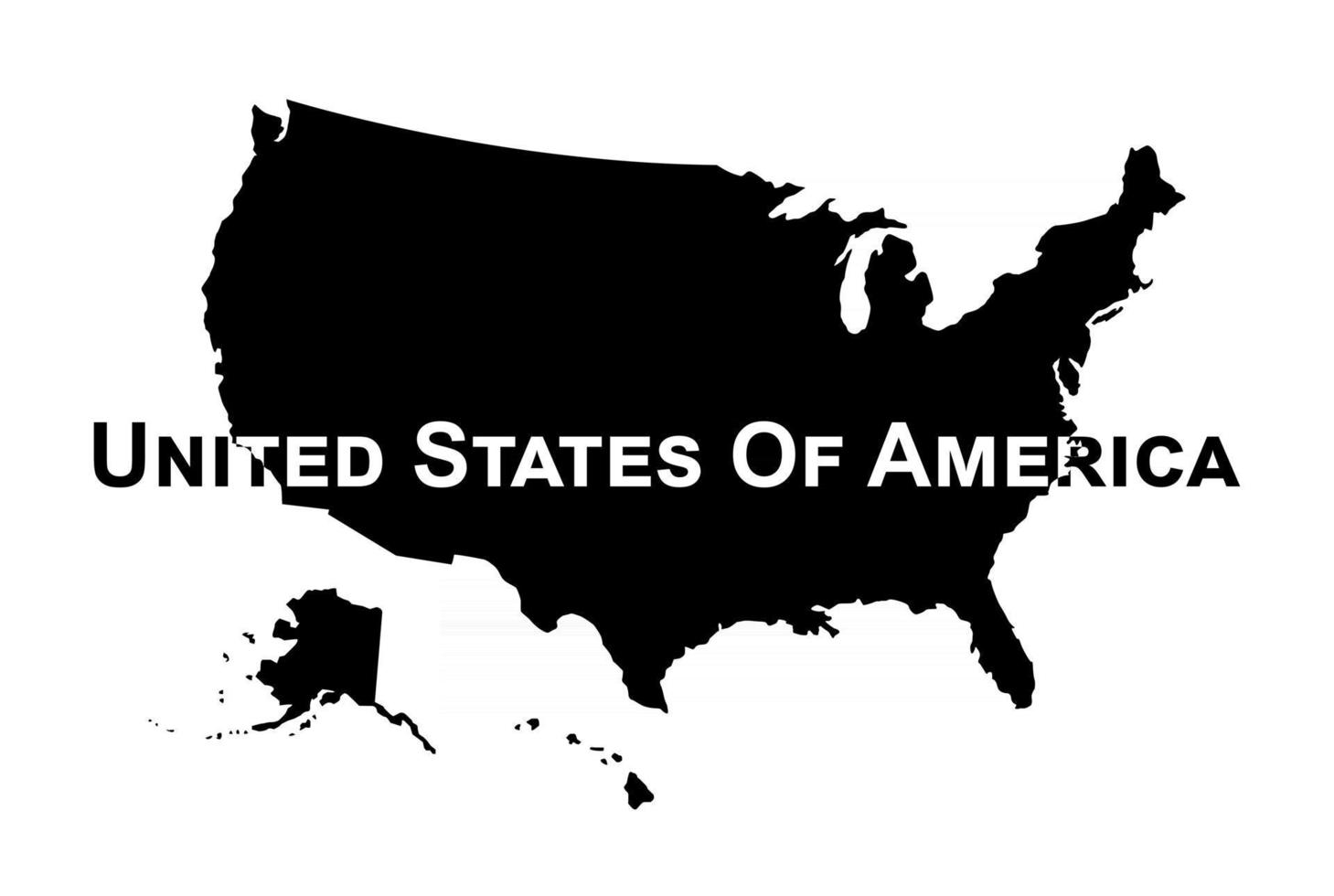 vecteur de carte des états-unis. silhouette .