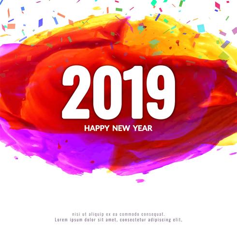 Design de fond Abstrait Nouvel An 2019 vecteur