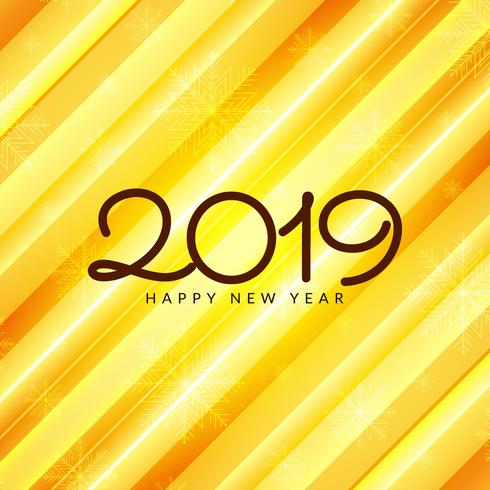 Abstrait joyeux nouvel an 2019 salutation vecteur