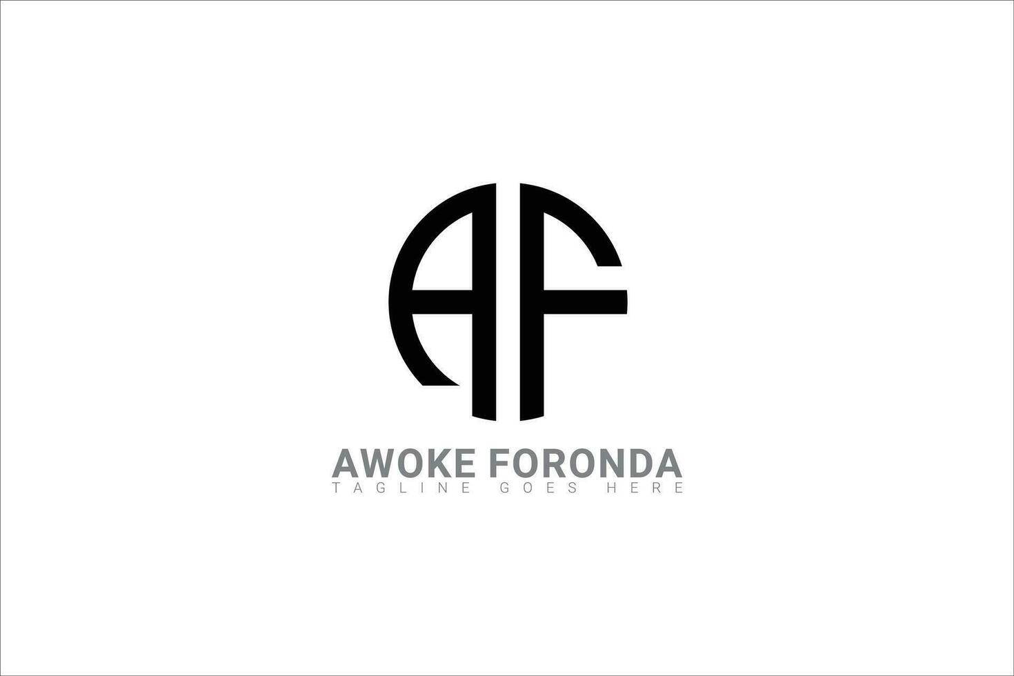 une F cercle monogramme logo pour affaires entreprises vecteur