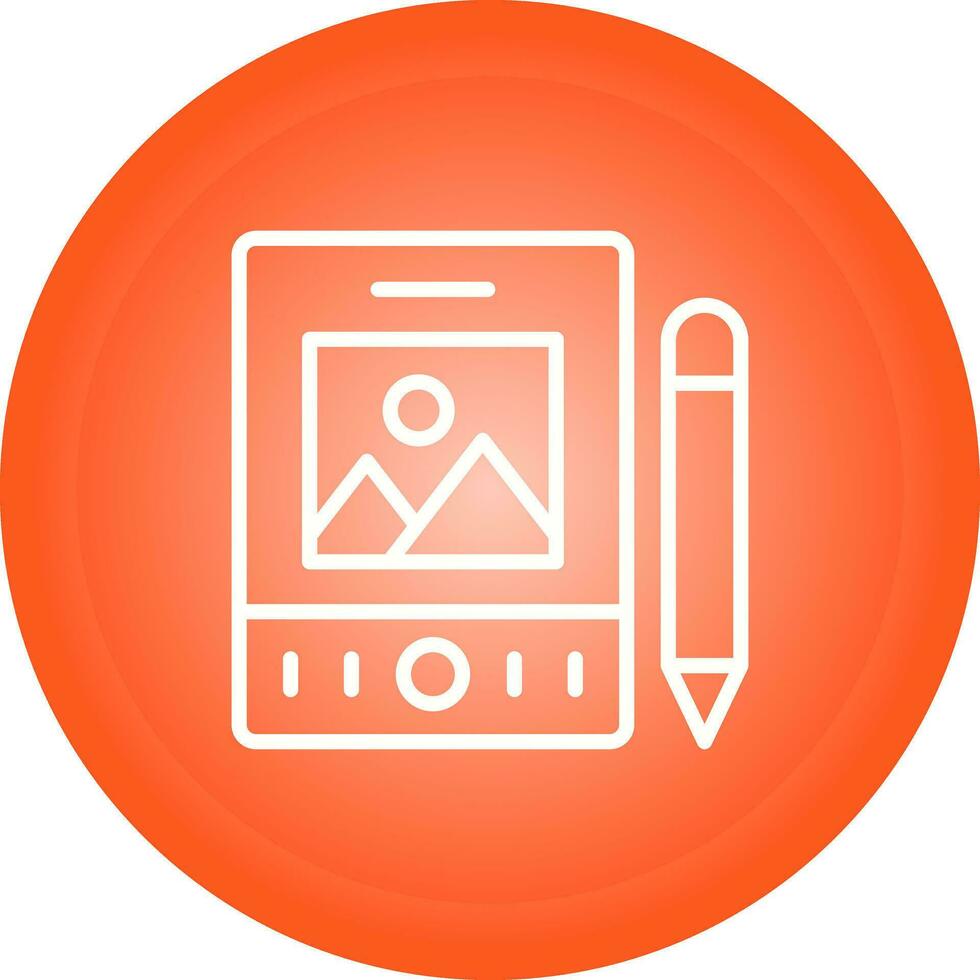 icône de vecteur de tablette stylo
