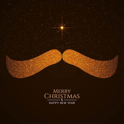 Joyeux Noël avec santa moustache vecteur